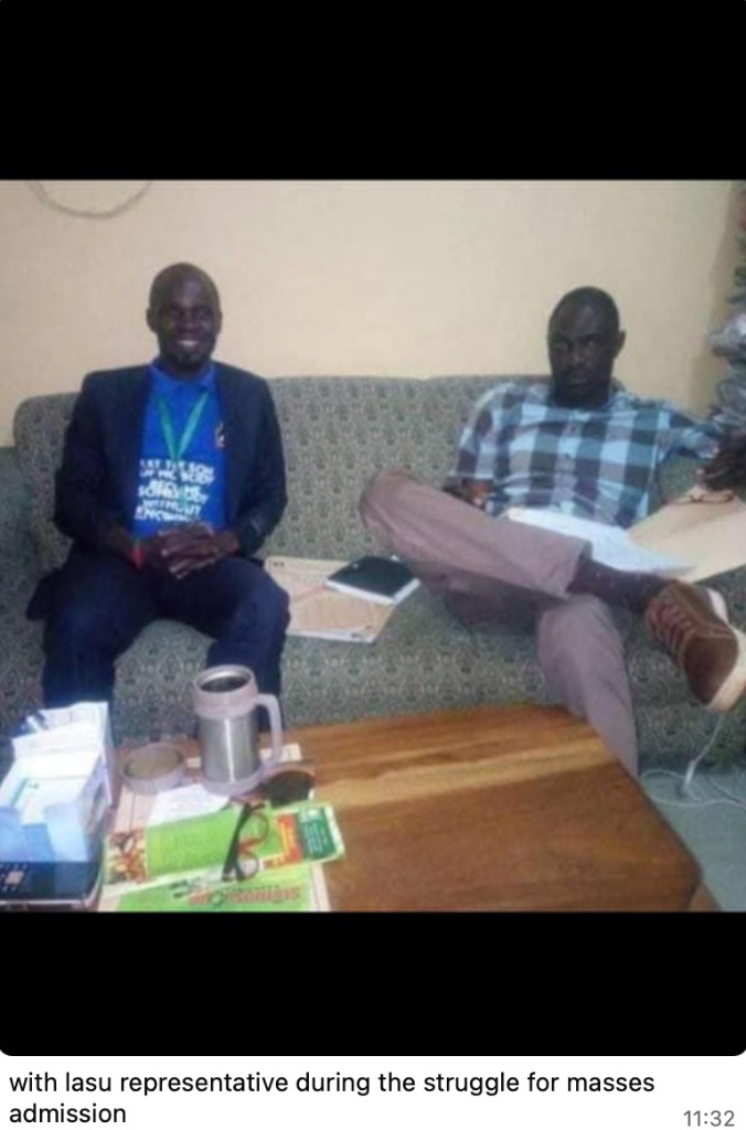 with lasu representative during the struggle for masses admission