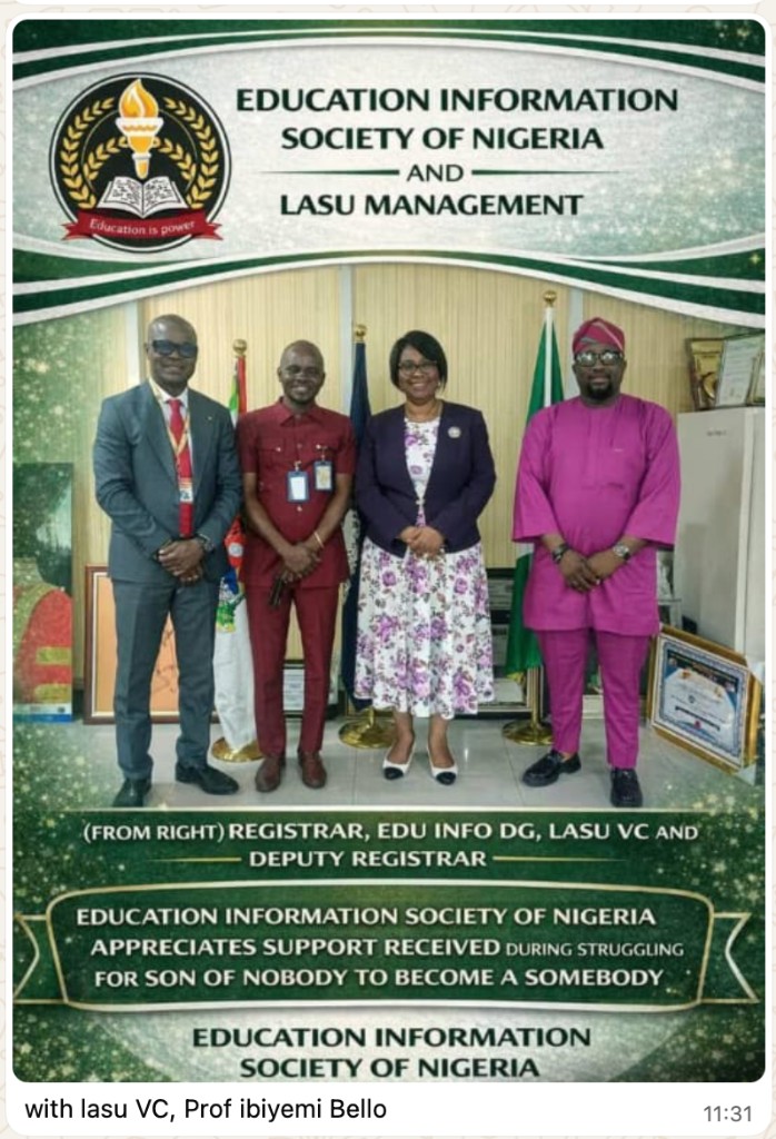 with lasu VC, Prof ibiyemi Bello